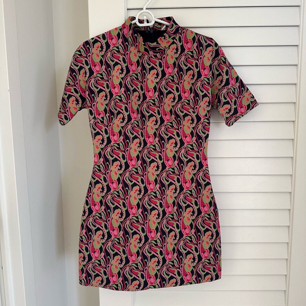 Zara psychedelic print mini dress